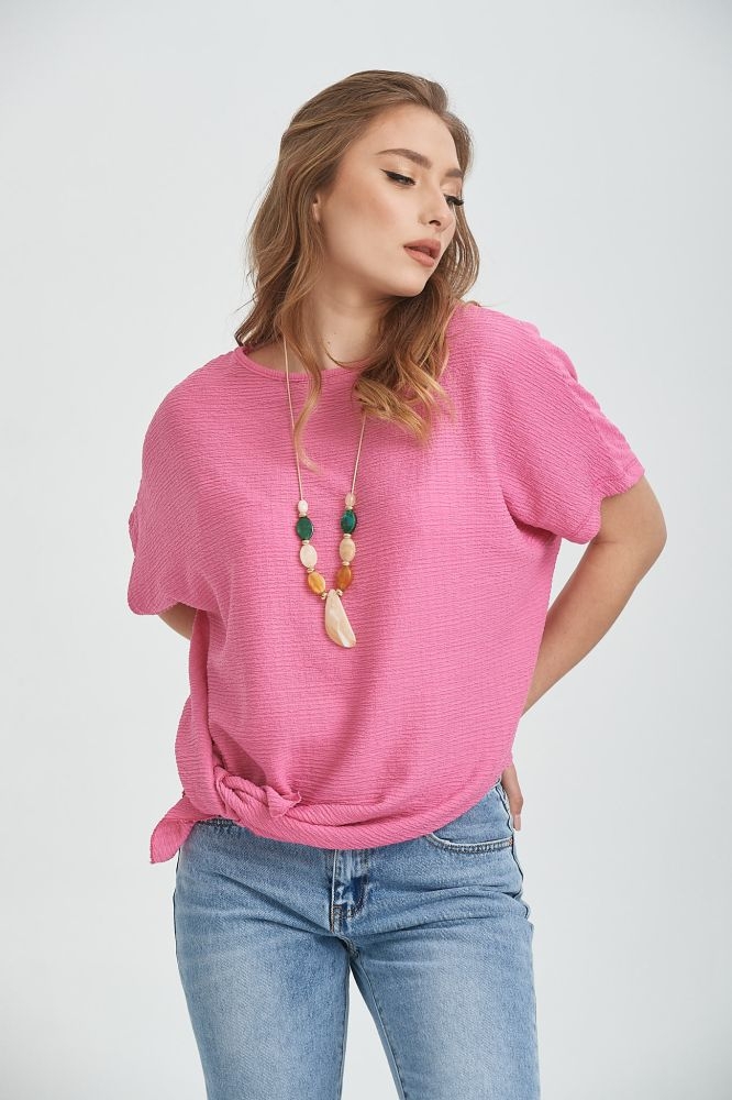 Μπλούζα Γκοφρέ Με Σκίσιμο