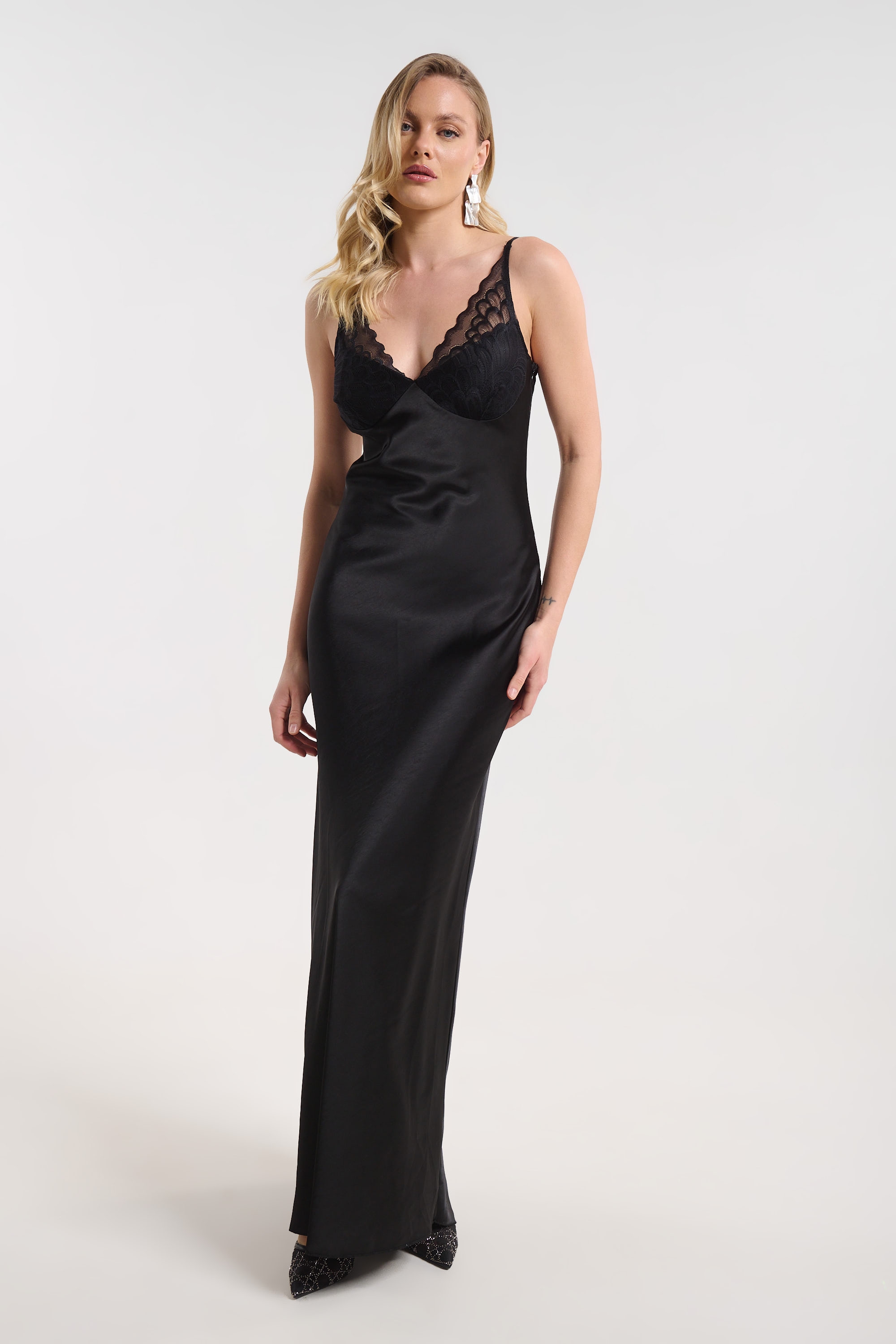 Maxi Dress with Lace Bust for Women