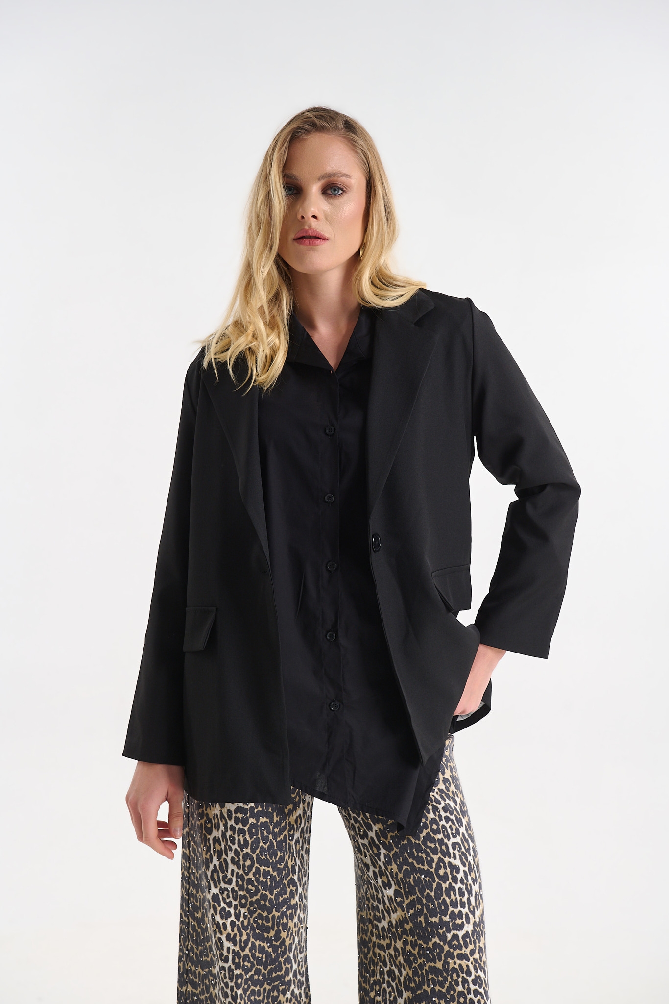 Σακκάκι Basic Με Ριγέ Λεπτομέρειες