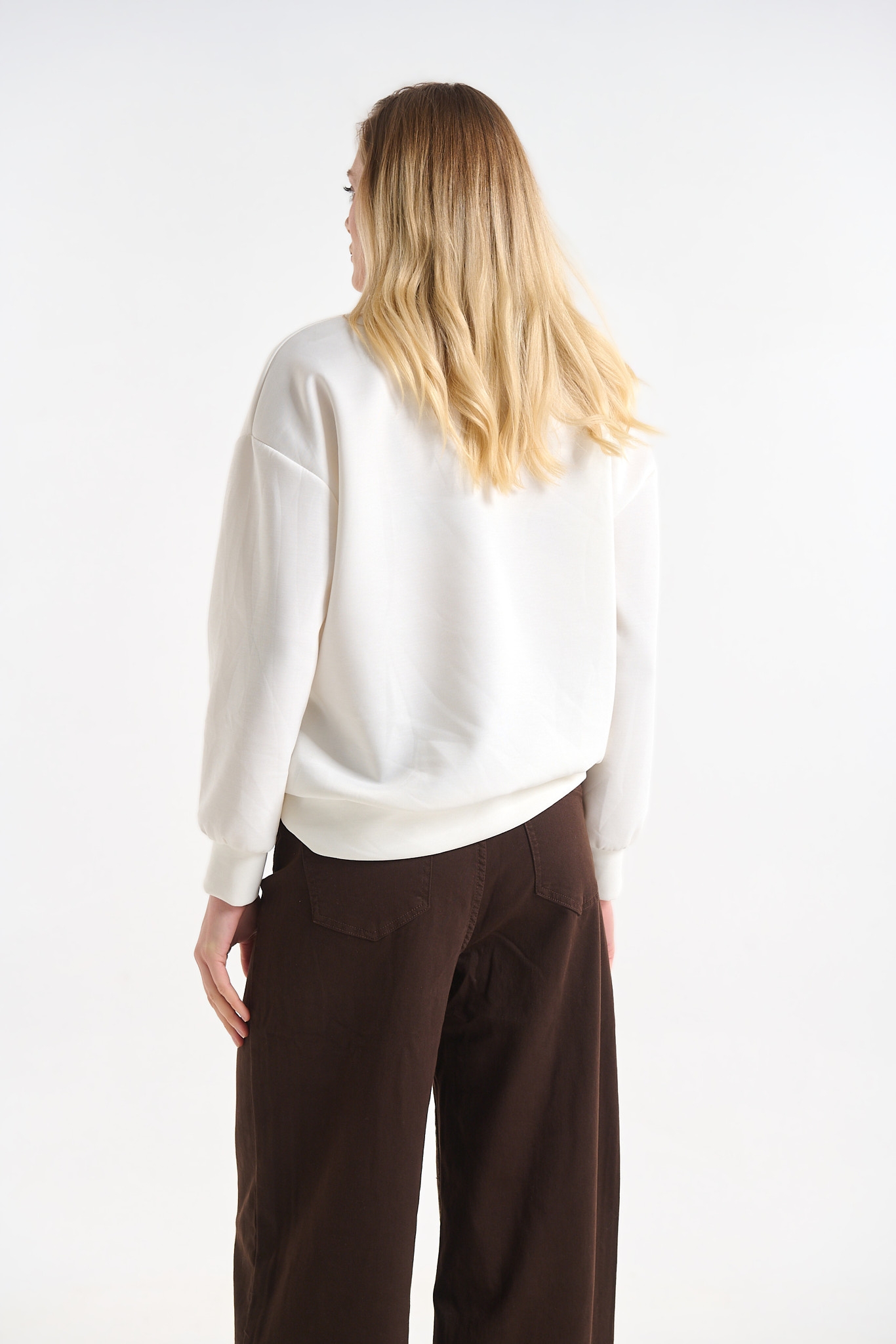 Μπλούζα Με Ενσωματωμένο Φουλάρι