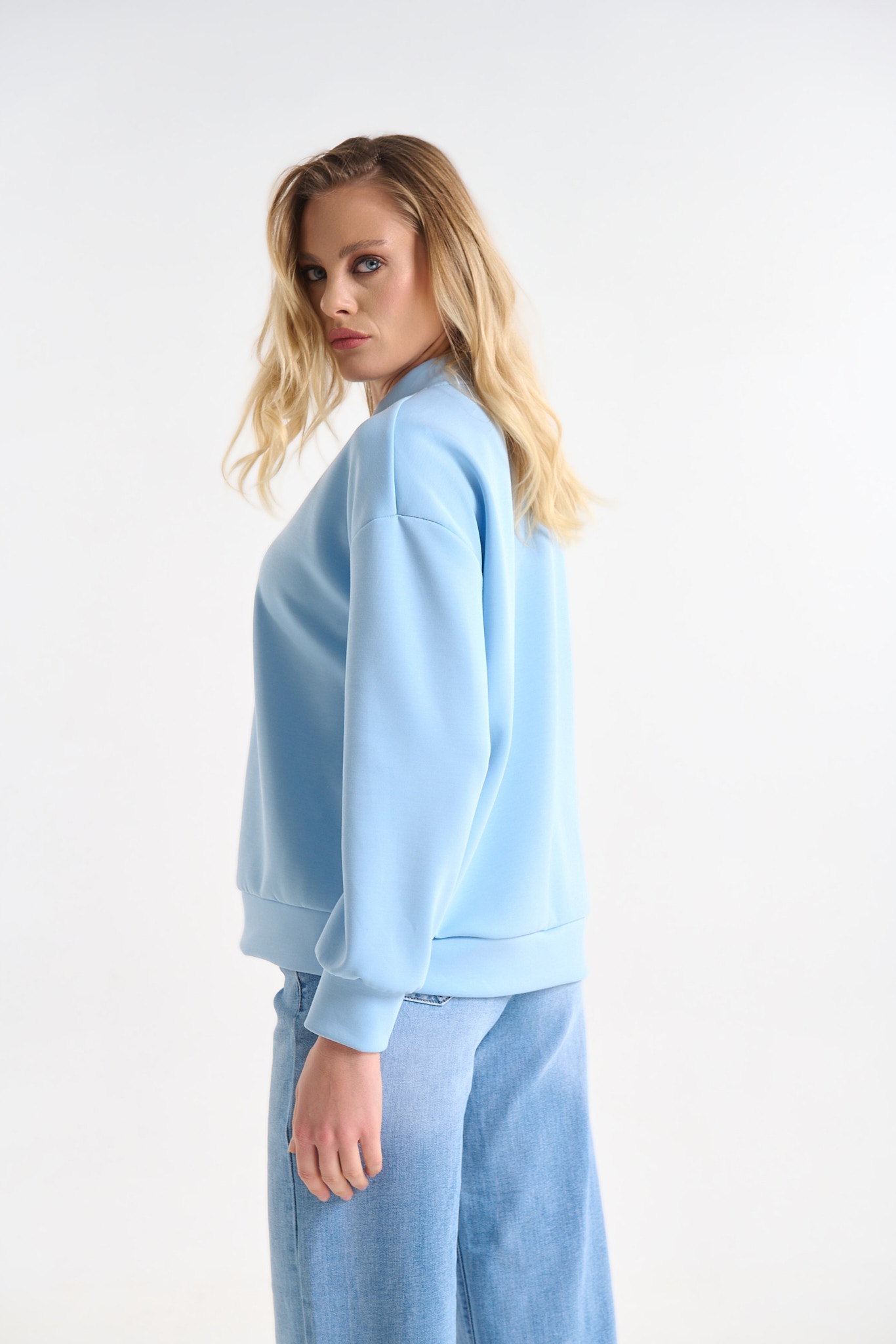 Μπλούζα Με Ενσωματωμένο Φουλάρι