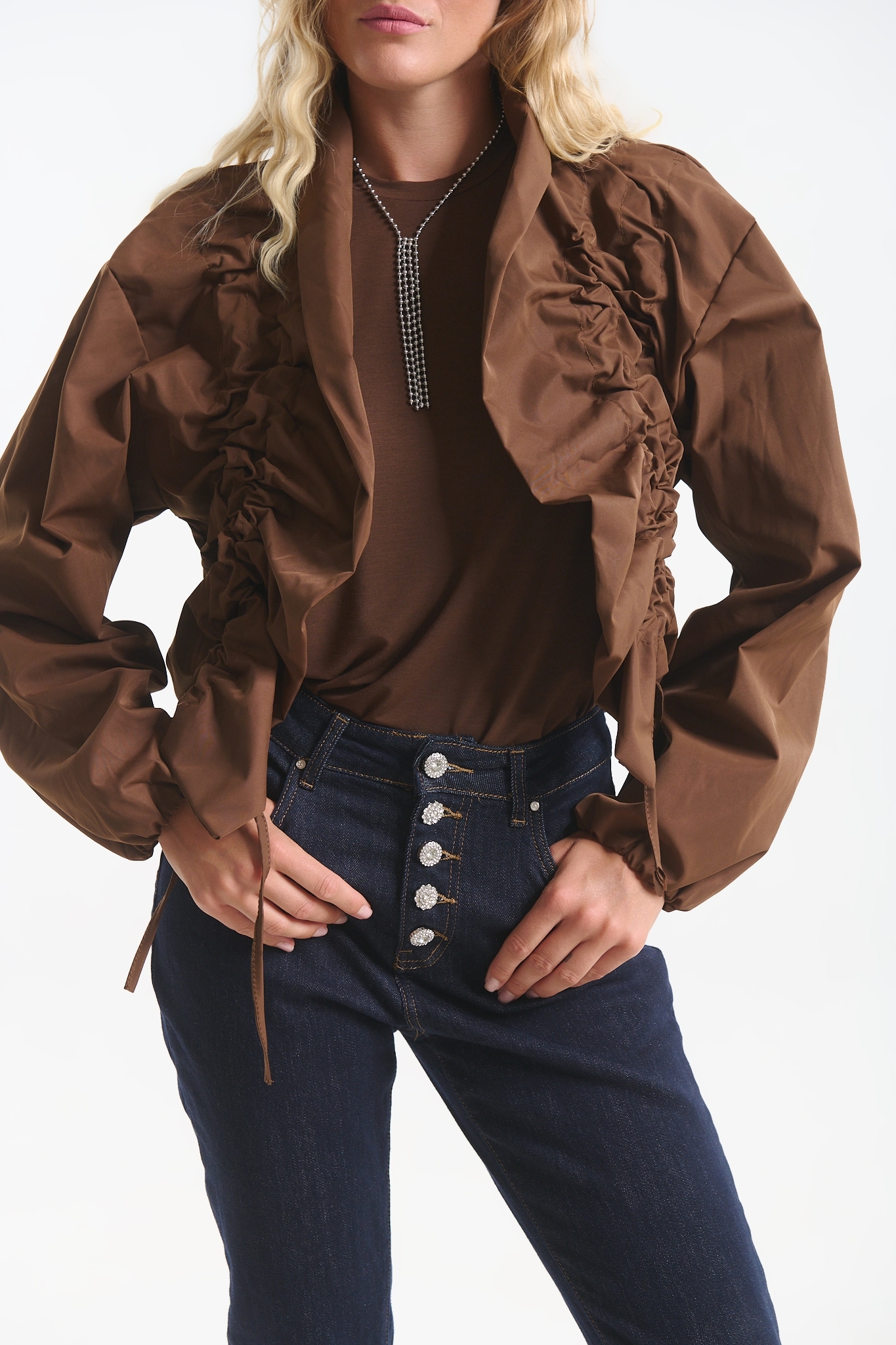 Jacket Με Σουρωτό Γιακά