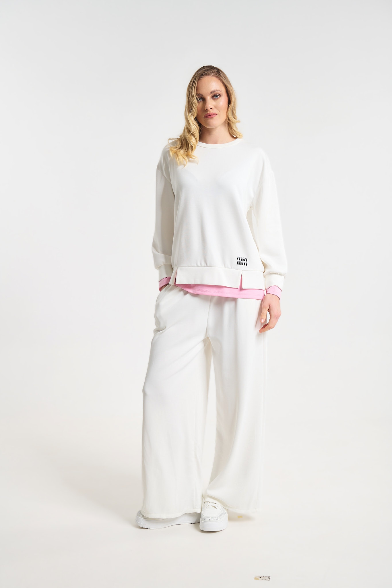 Oversized Sweatshirt & Wide-Leg Pants Co-Ord Set