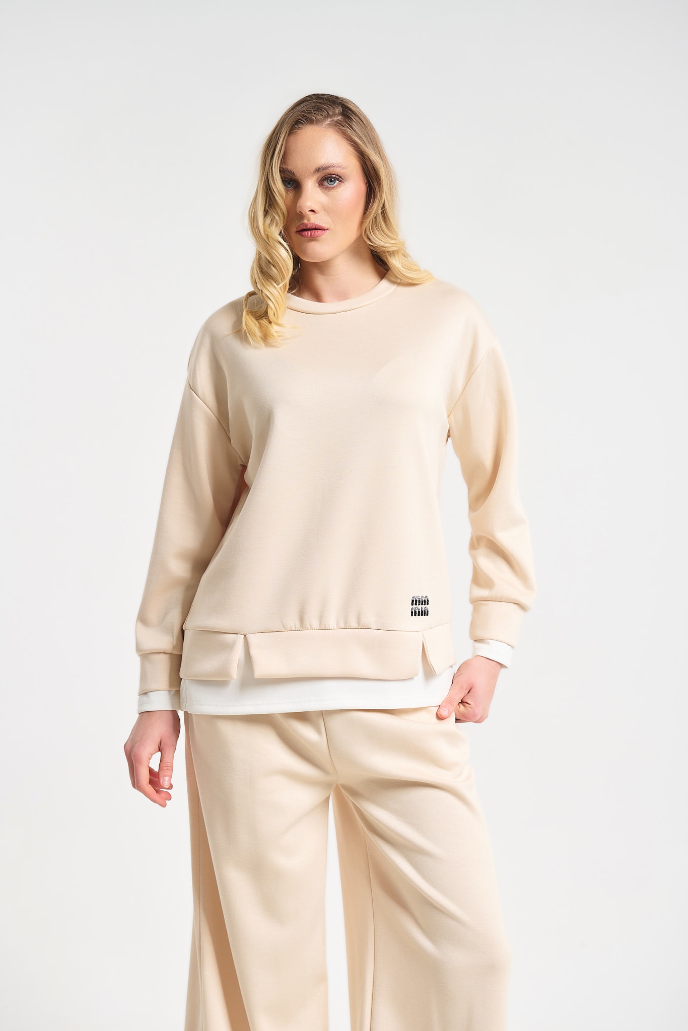 Oversized Sweatshirt & Wide-Leg Pants Co-Ord Set