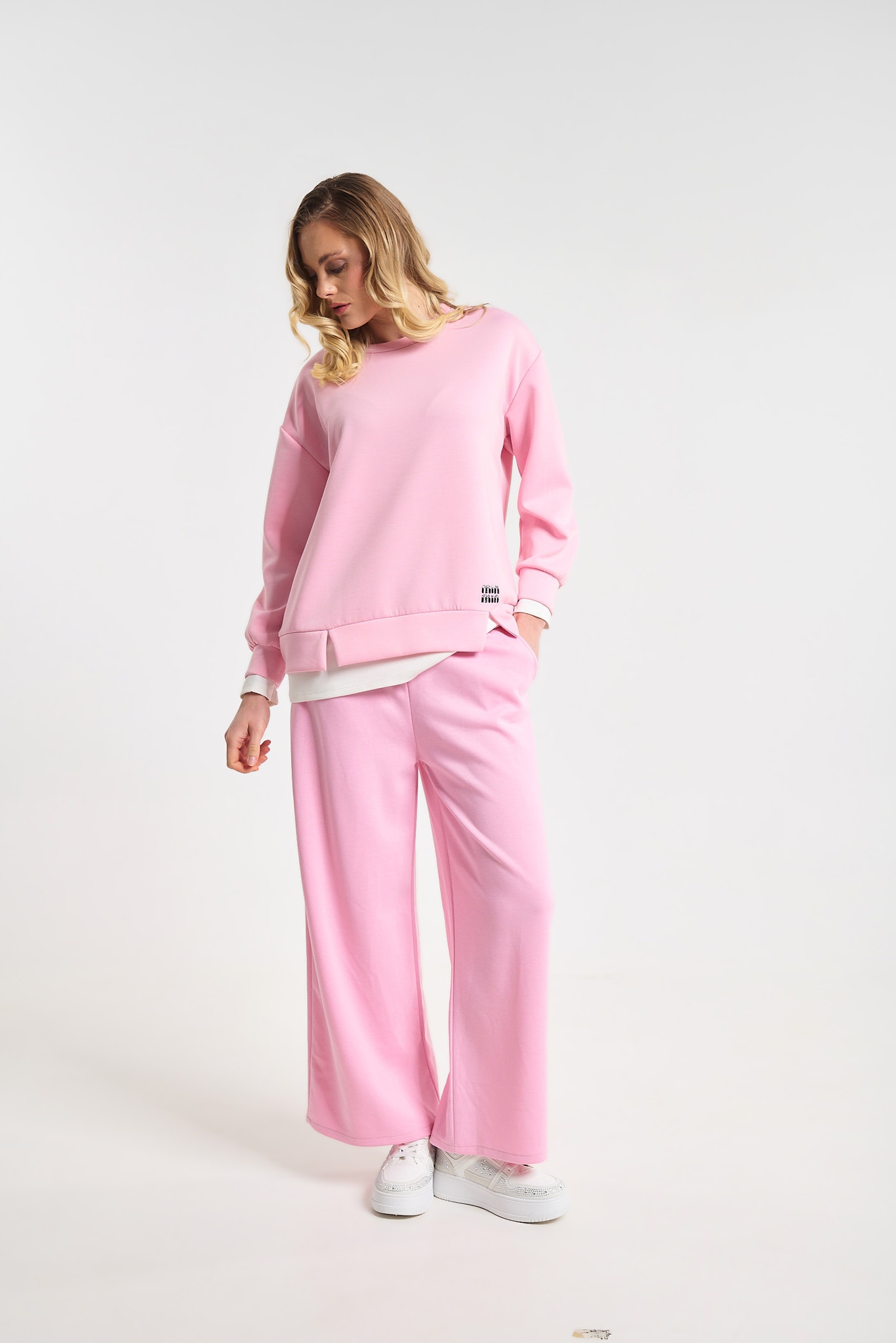 Oversized Sweatshirt & Wide-Leg Pants Co-Ord Set