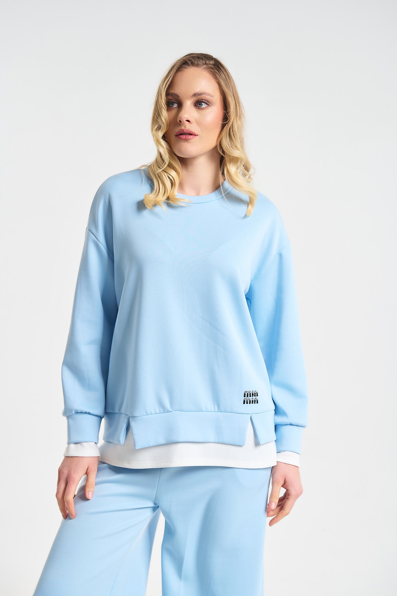 Oversized Sweatshirt & Wide-Leg Pants Co-Ord Set