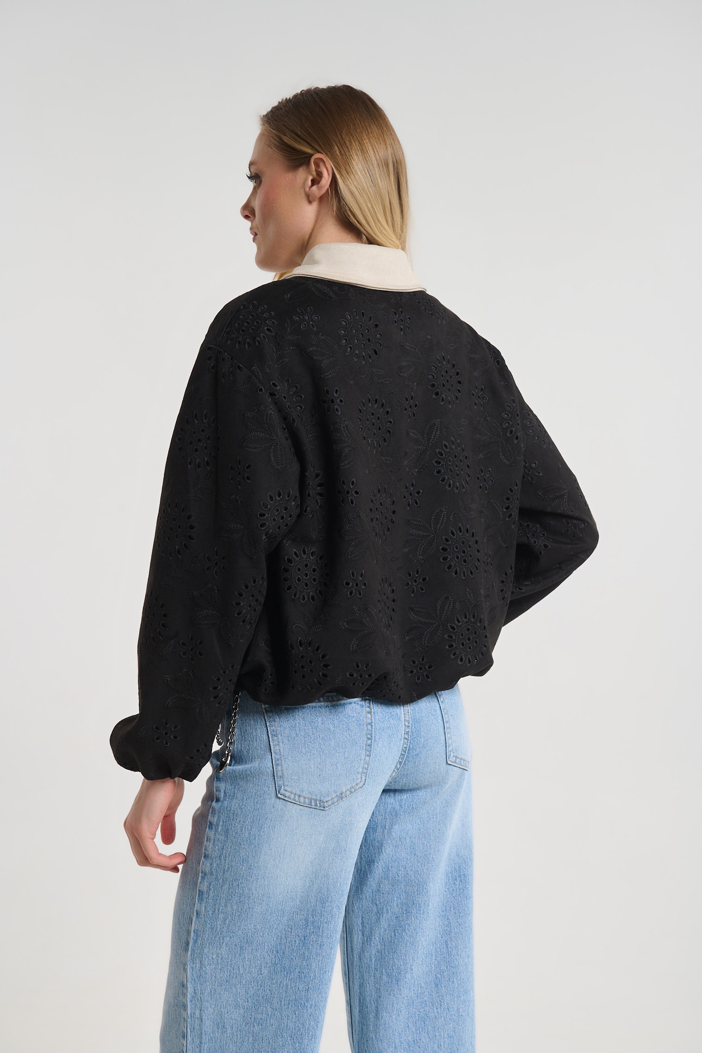 Broderie Zip-Up Jacket