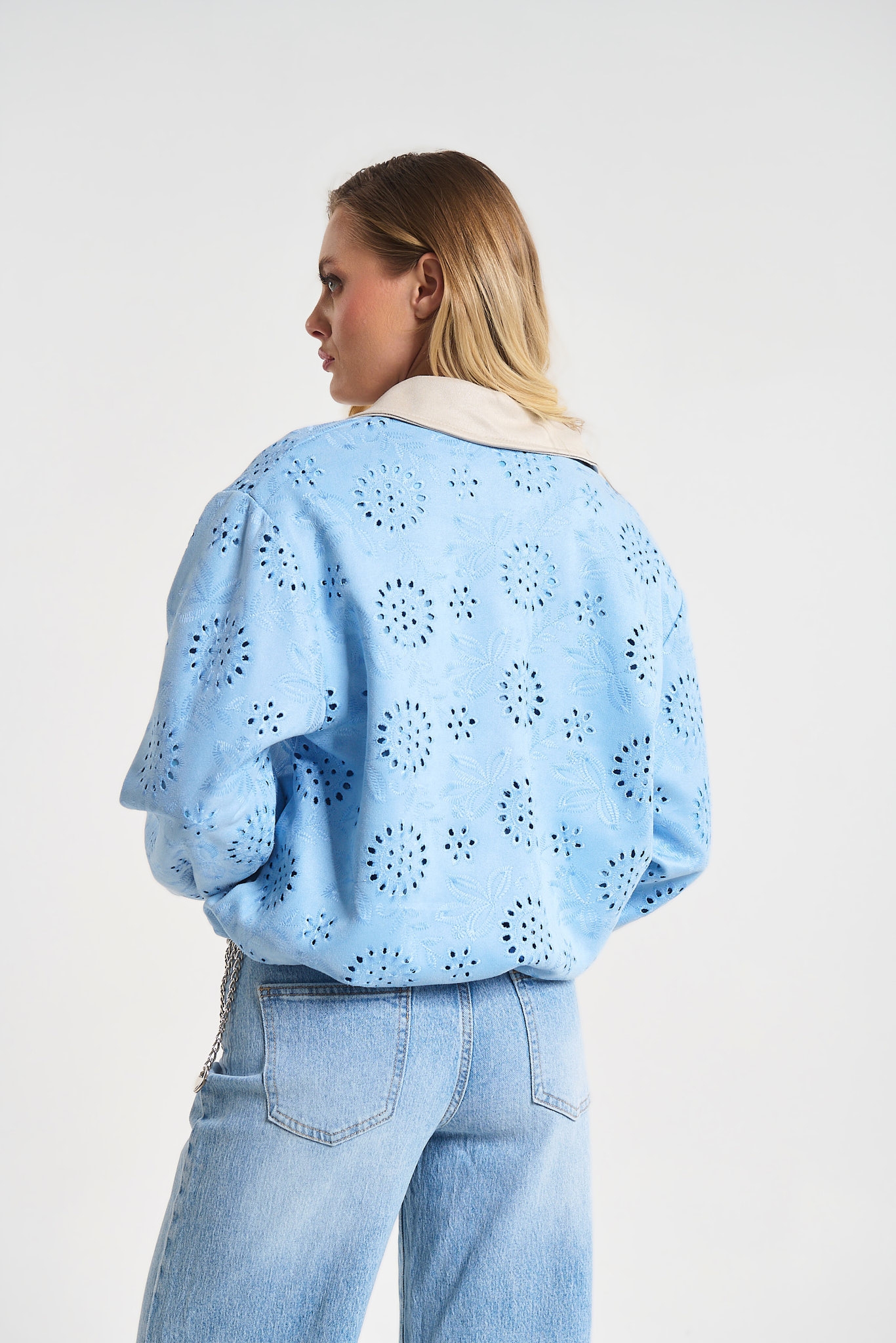 Broderie Zip-Up Jacket