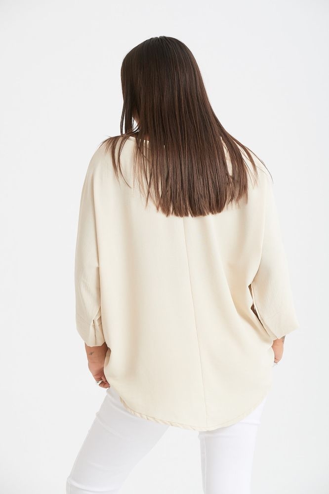 Μπλούζα Φαρδυά Με Κολιέ