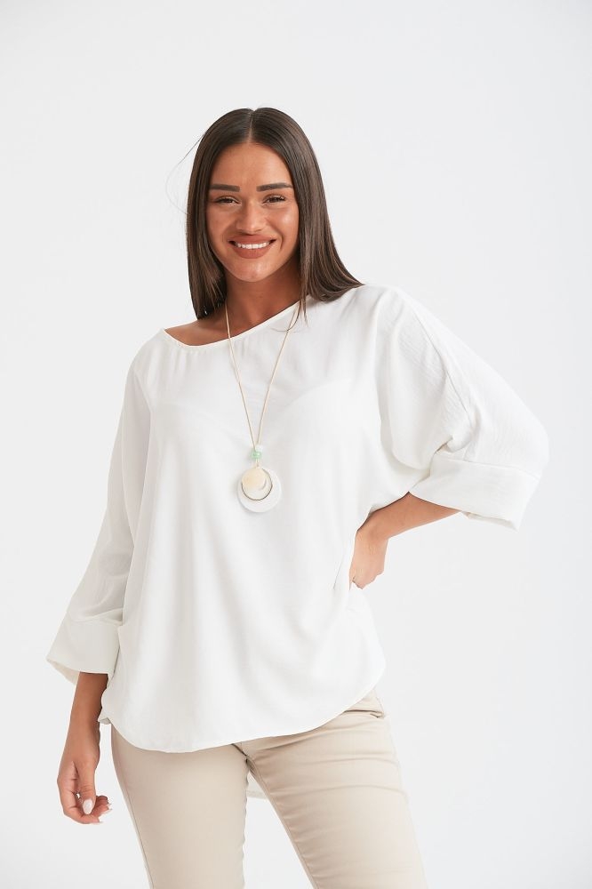 Μπλούζα Φαρδυά Με Κολιέ