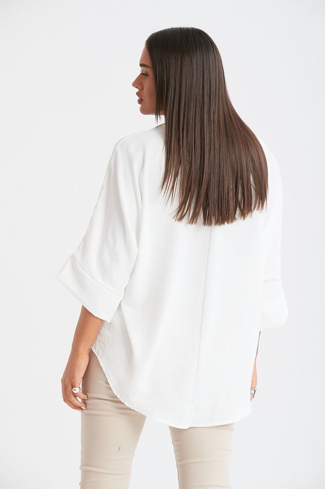 Μπλούζα Φαρδυά Με Κολιέ
