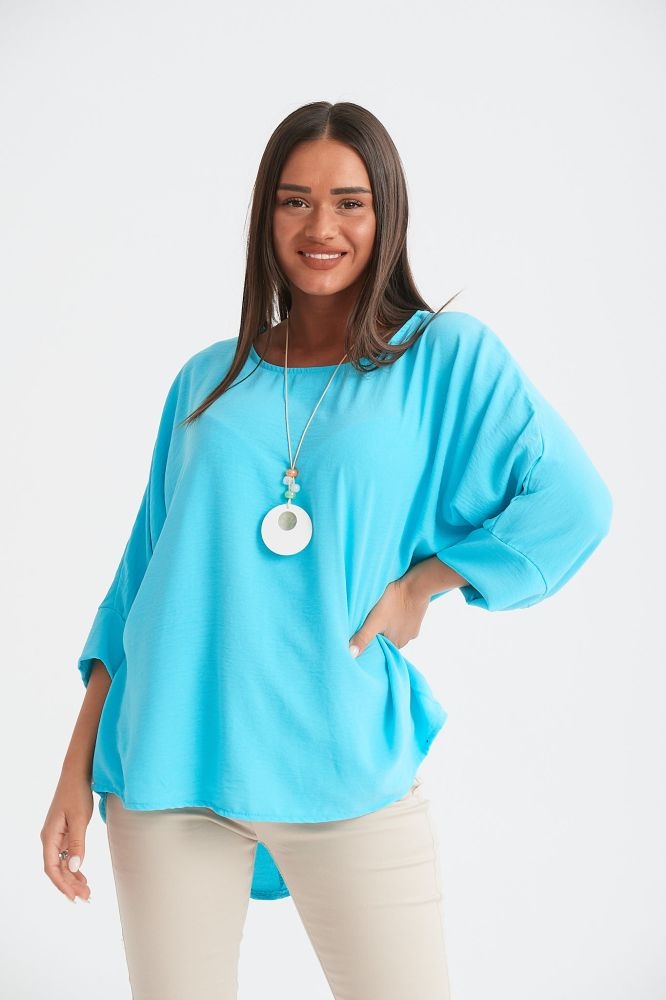 Μπλούζα Φαρδυά Με Κολιέ