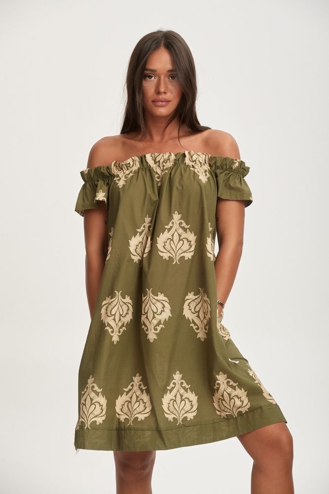 Φόρεμα Με Λάστιχο στον Ώμο