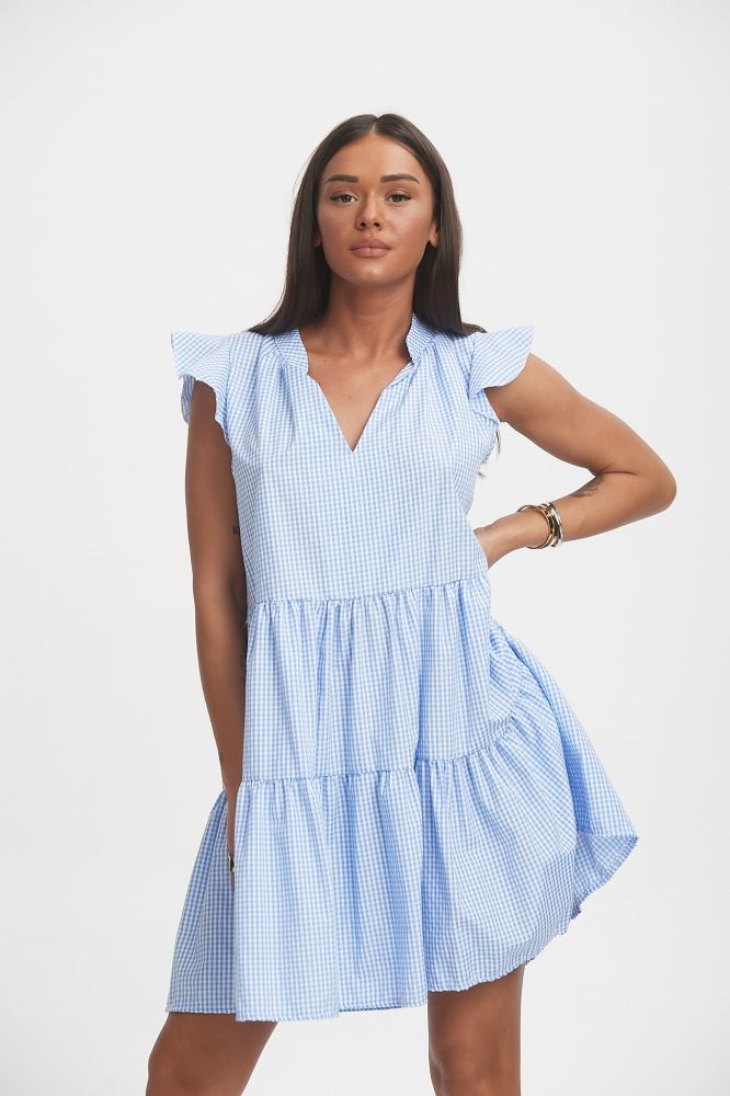 Φόρεμα Με Βολάν Καρό