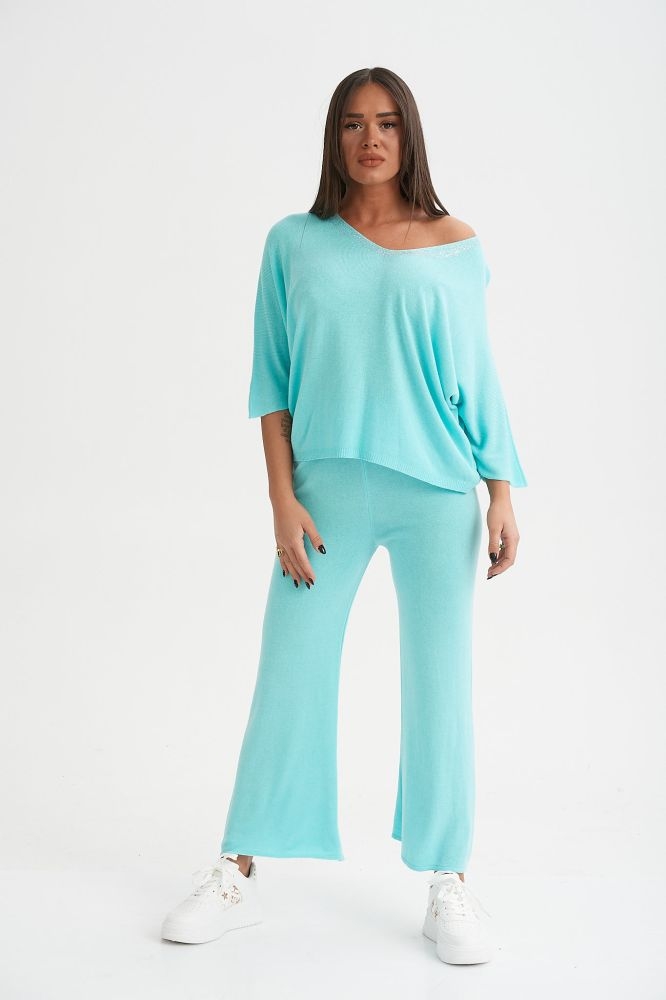 Σετ Μπλούζα & Ζιπ Με Ασημί στο V