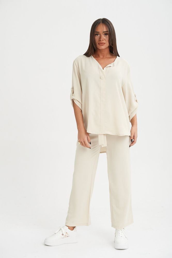 Σετ Πουκαμίσα & Παντελόνα Με Κουμπιά