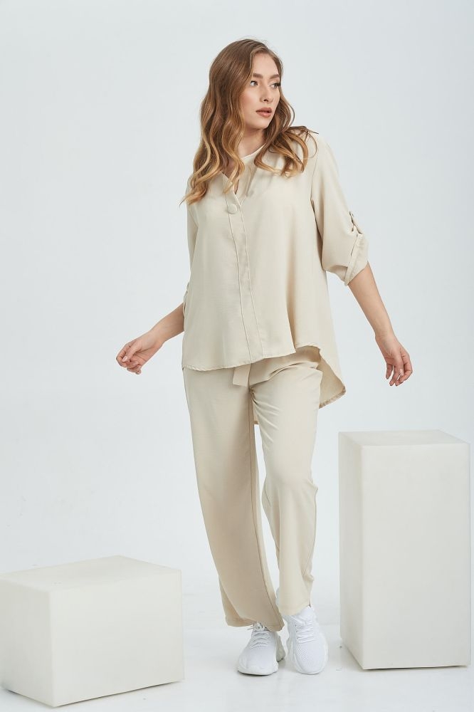 Σετ Πουκαμίσα & Παντελόνα Με Κουμπιά
