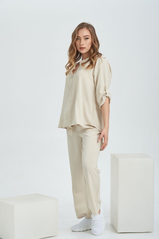 Σετ Πουκαμίσα & Παντελόνα Με Κουμπιά