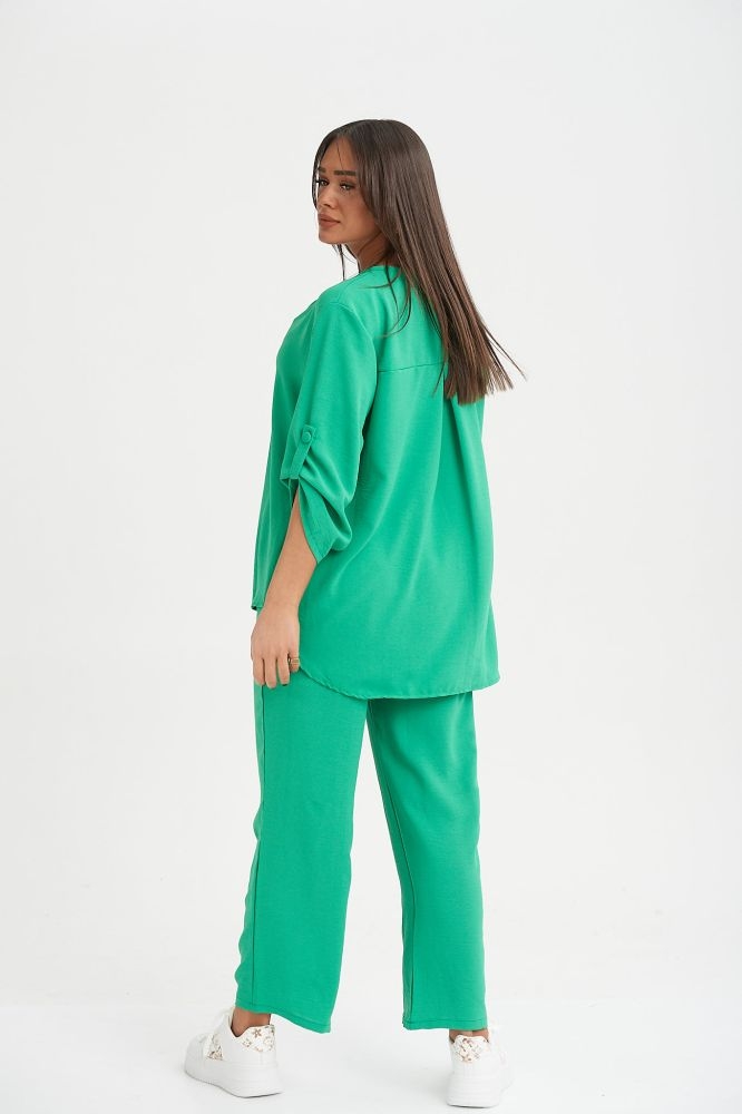 Σετ Πουκαμίσα & Παντελόνα Με Κουμπιά