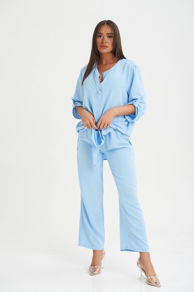 Σετ Πουκαμίσα & Παντελόνα Με Κουμπιά