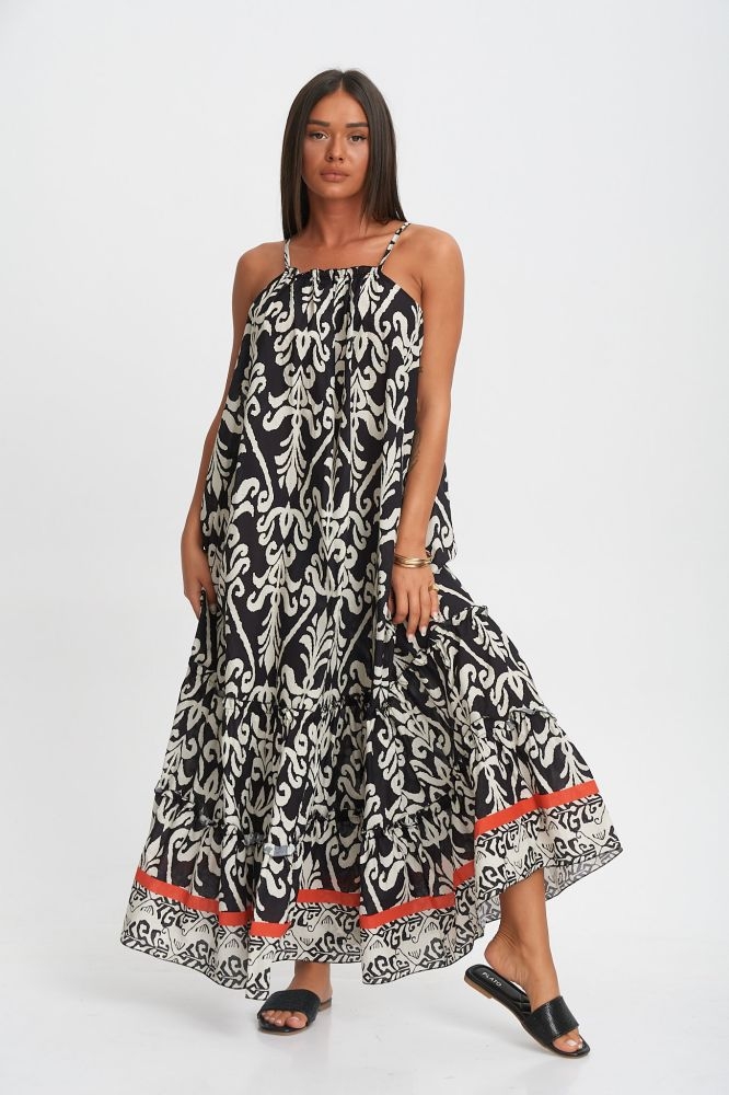 Paisley Print Maxi Dress