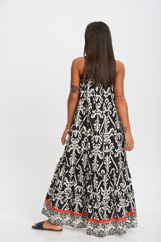 Paisley Print Maxi Dress