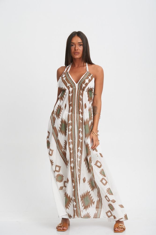 Paisley Print Maxi Dress