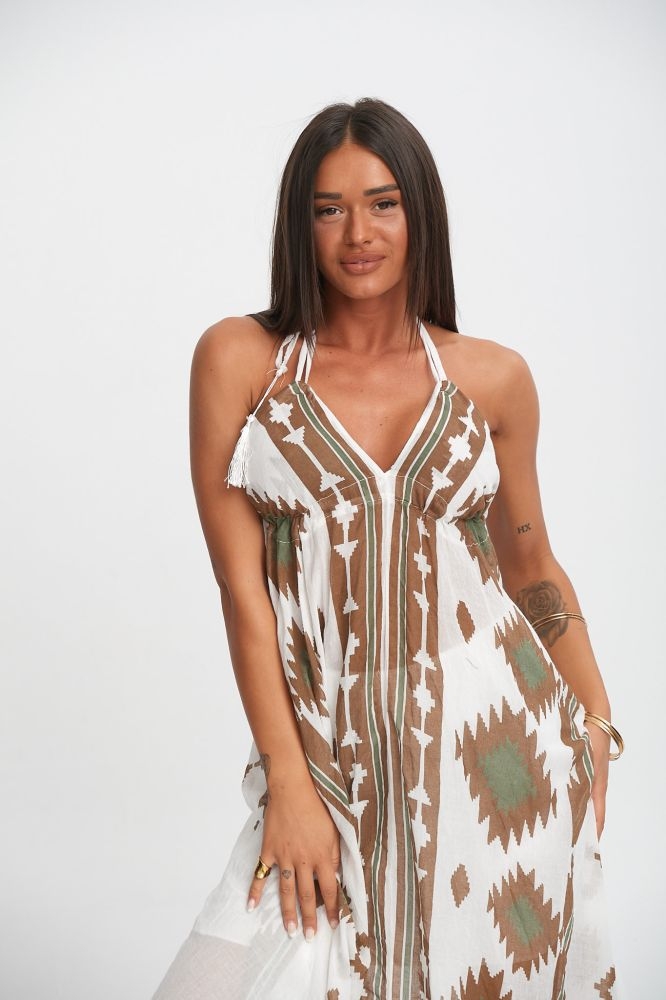 Paisley Print Maxi Dress