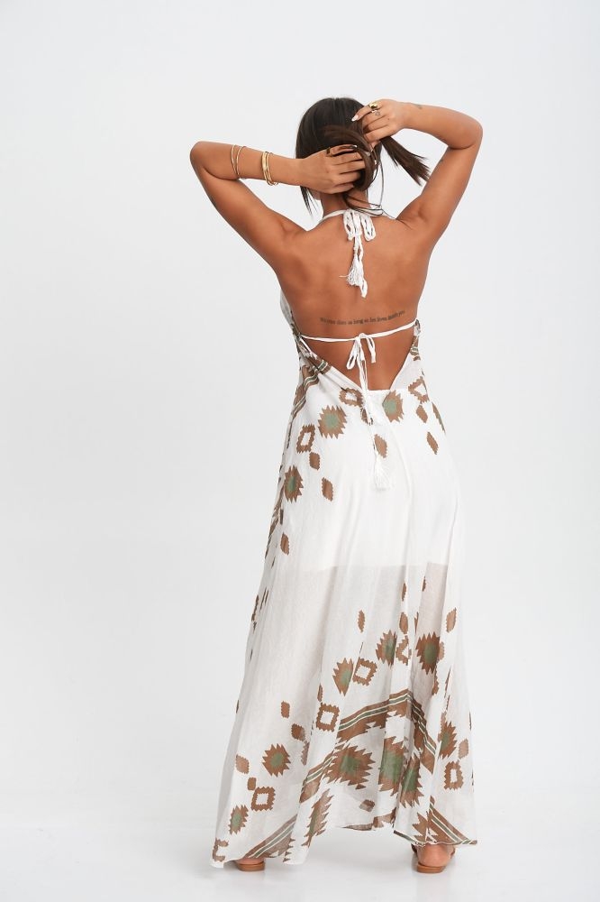 Paisley Print Maxi Dress