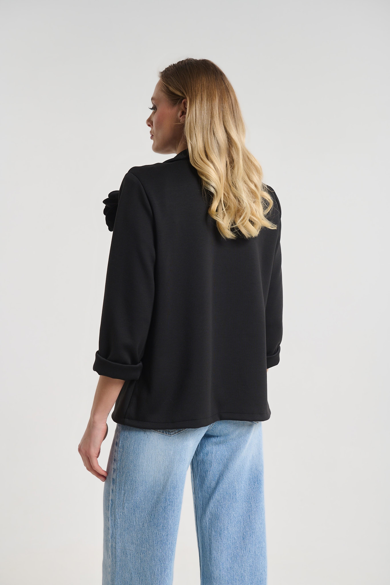 Σακάκι Φούτερ Με Καρφίτσα Σε Σχέδιο Λουλούδι