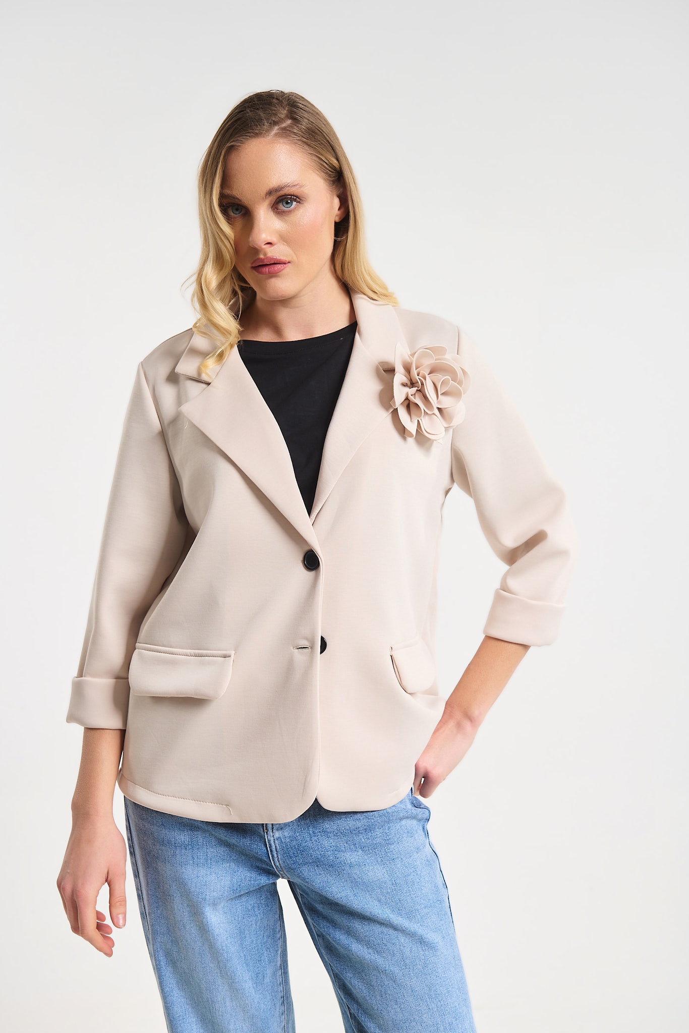 Blazer with Floral Detail