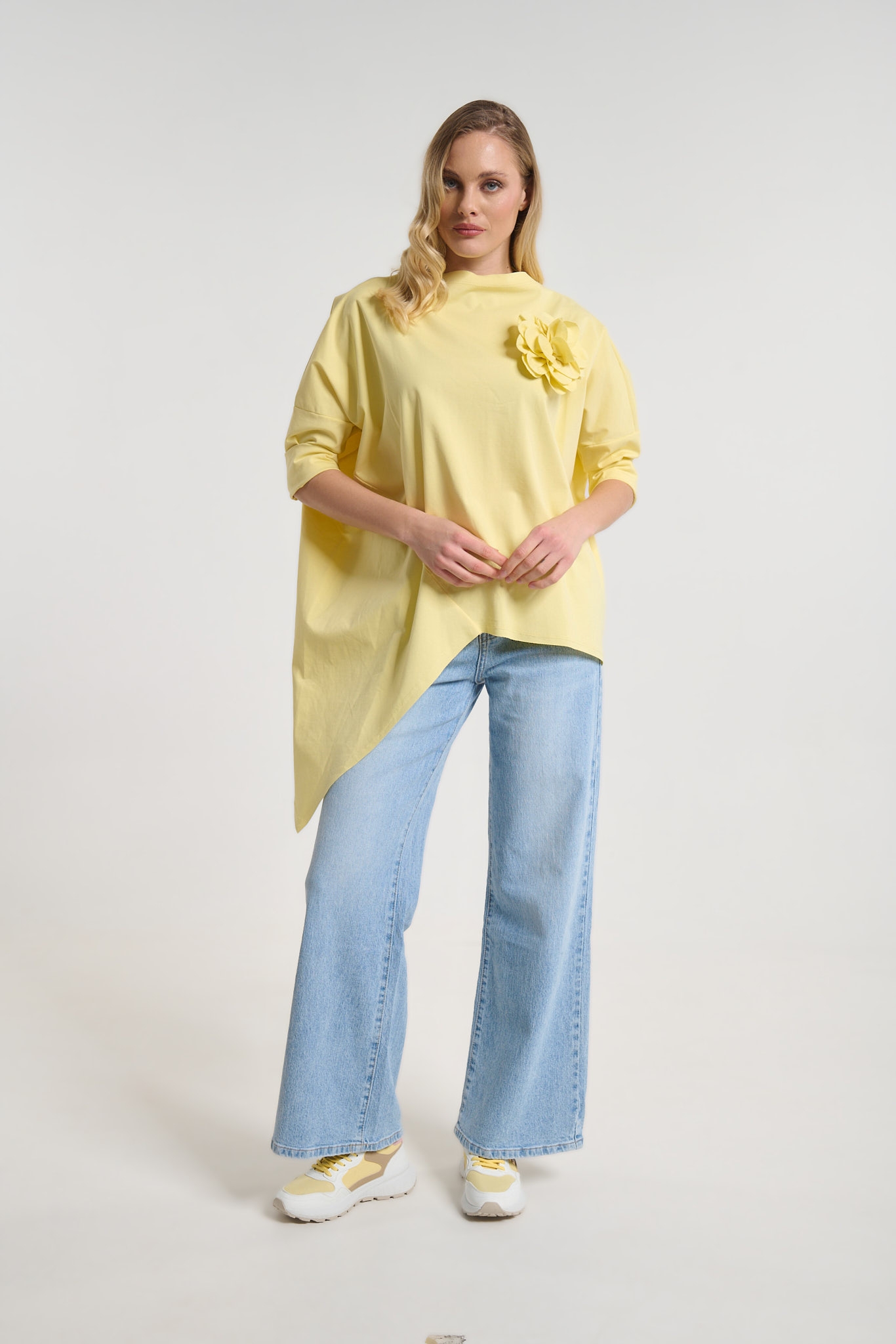 Μπλούζα Με 3/4 Μανίκι Κ Διακοσμητική Καρφίτσα