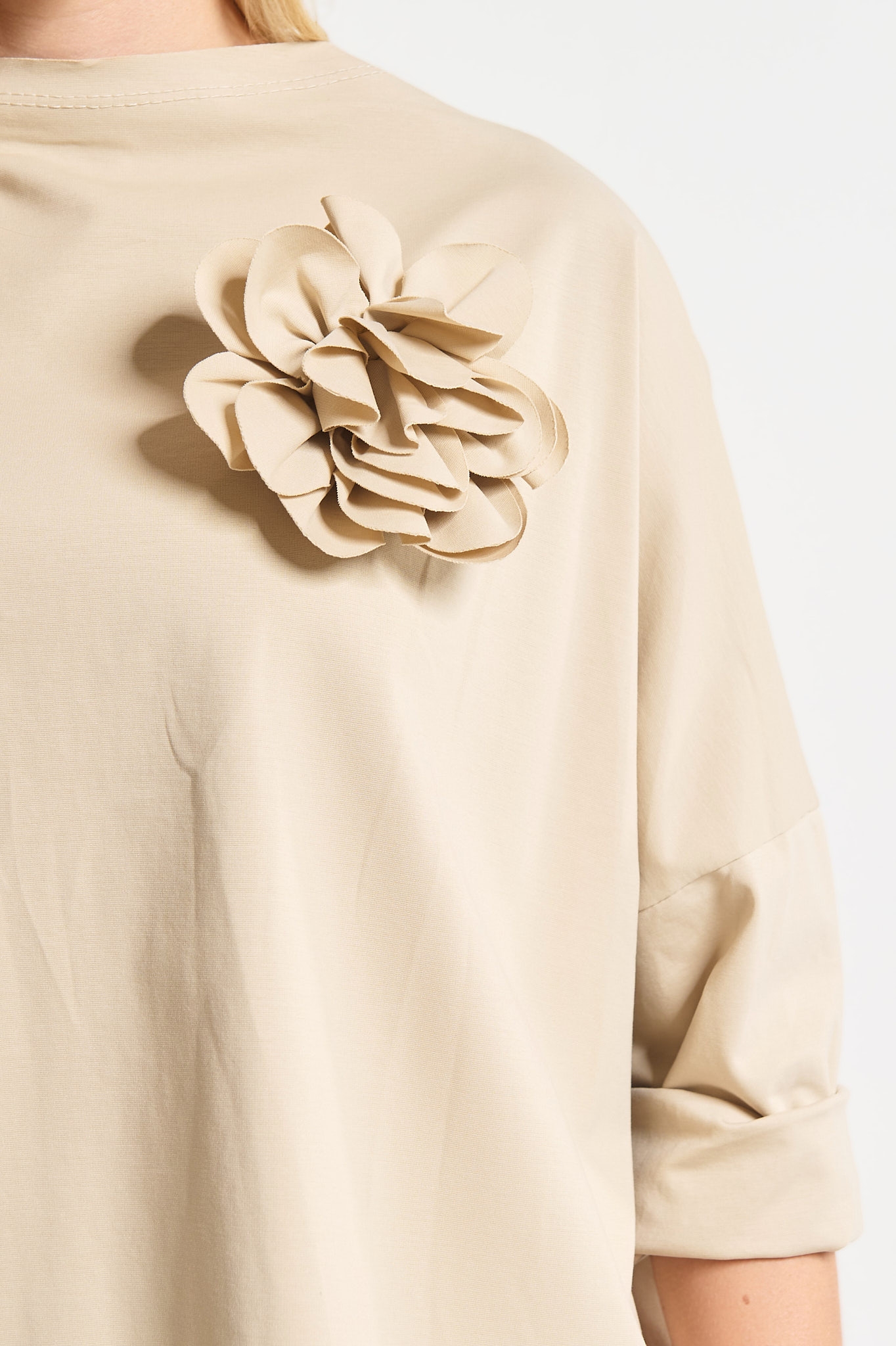 Μπλούζα Με 3/4 Μανίκι Κ Διακοσμητική Καρφίτσα