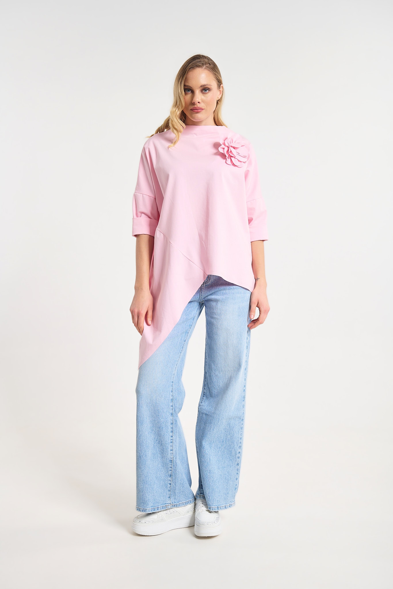 Μπλούζα Με 3/4 Μανίκι Κ Διακοσμητική Καρφίτσα