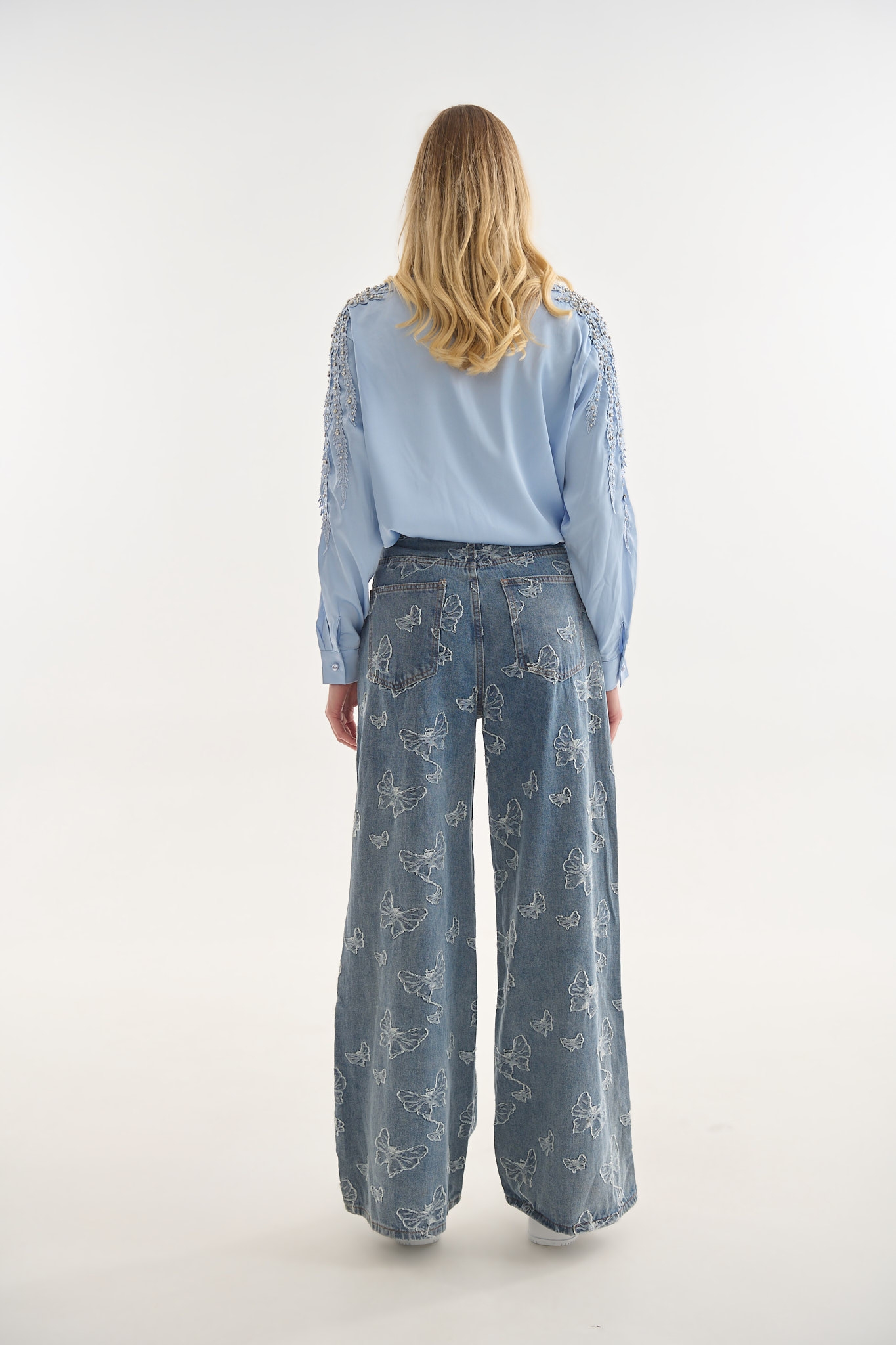 Satin Shirt Shoulder Detail