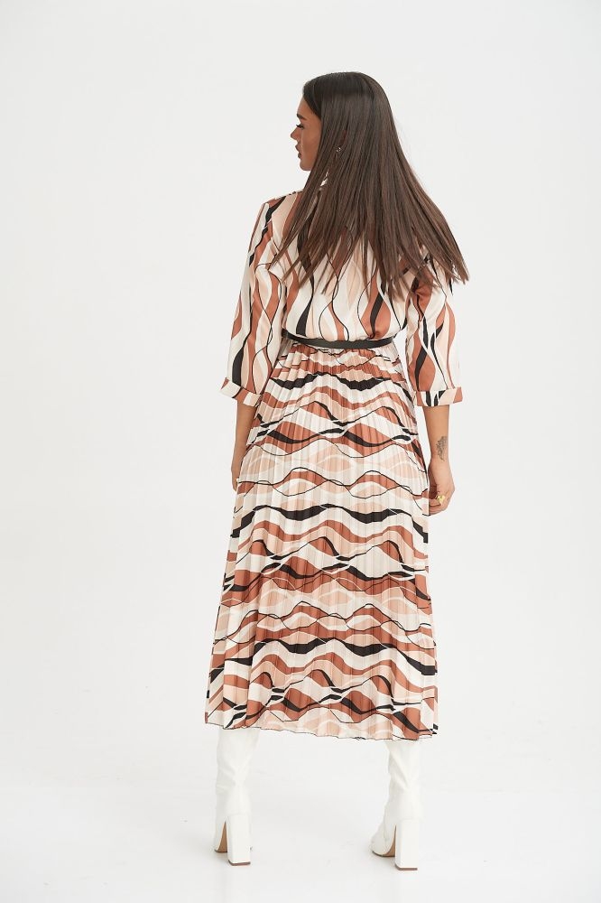 Φόρεμα Με Πολύχρωμες Καμπύλες