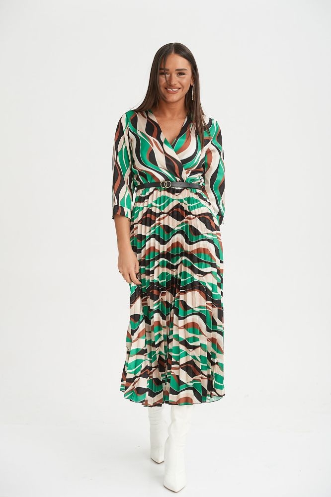 Φόρεμα Με Πολύχρωμες Καμπύλες