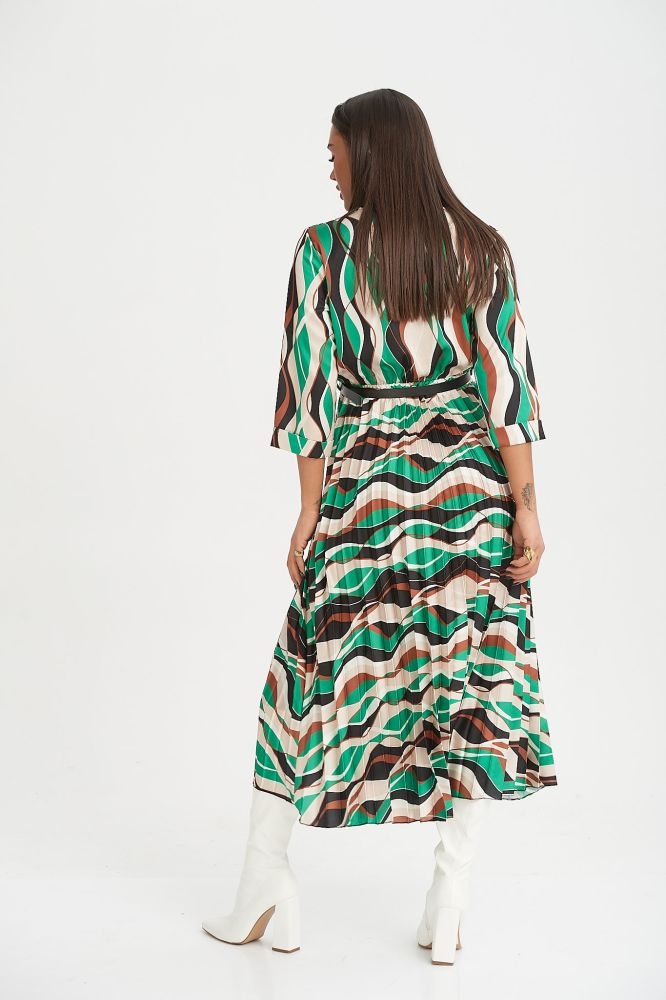 Φόρεμα Με Πολύχρωμες Καμπύλες