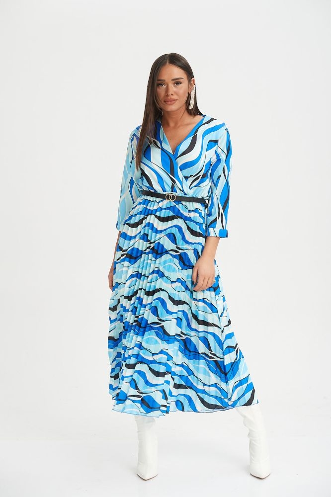 Φόρεμα Με Πολύχρωμες Καμπύλες