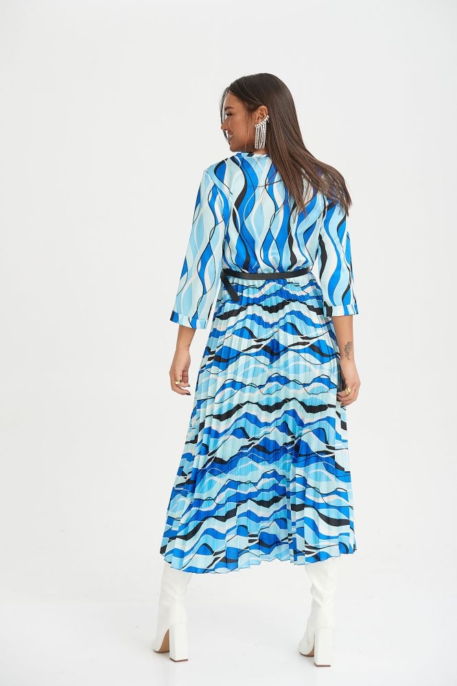 Φόρεμα Με Πολύχρωμες Καμπύλες