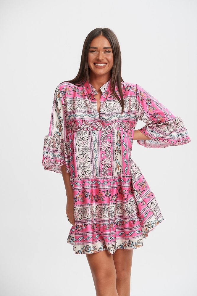 Φόρεμα Με Τρουακάρ Μανίκι