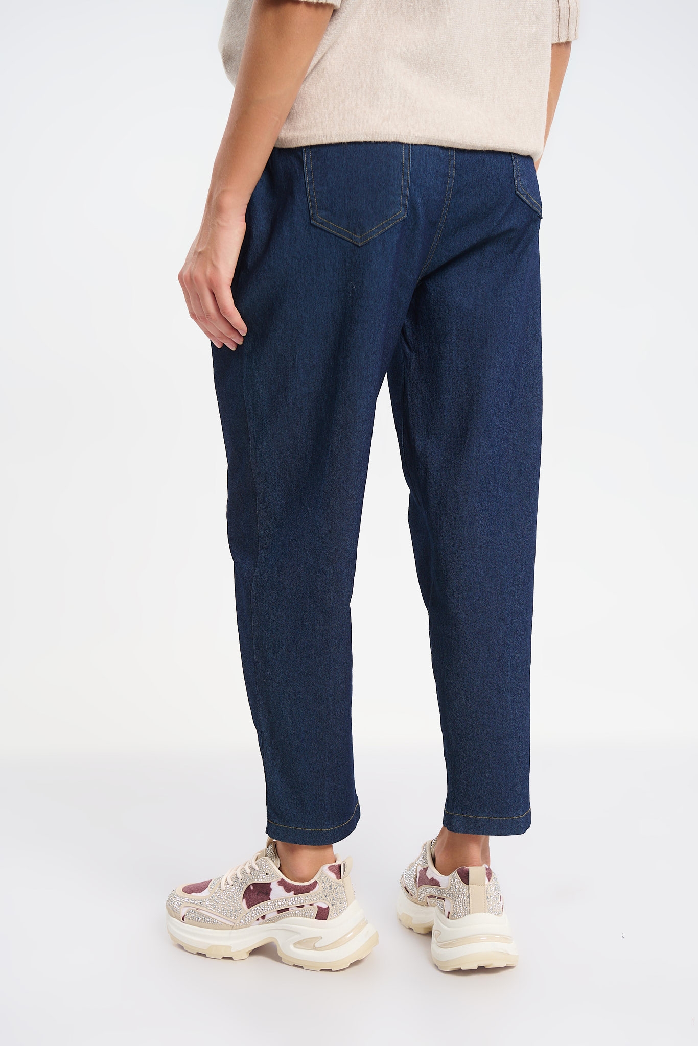 Παντελόνι Τύπου Jeans Με Ζώνη