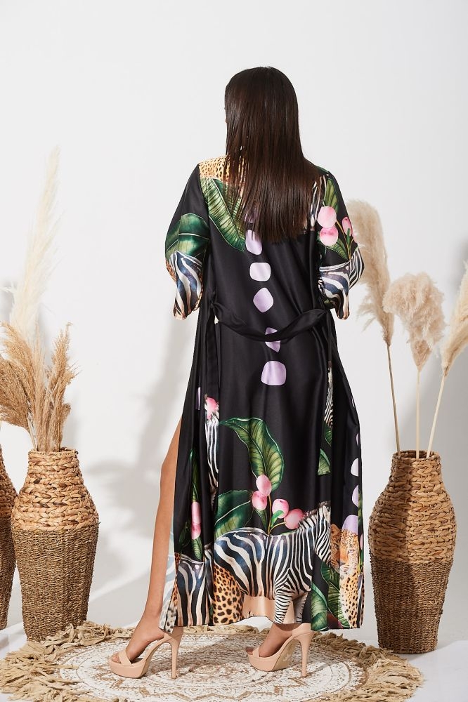 Κιμονό Με Τίγρη & Ρόδι