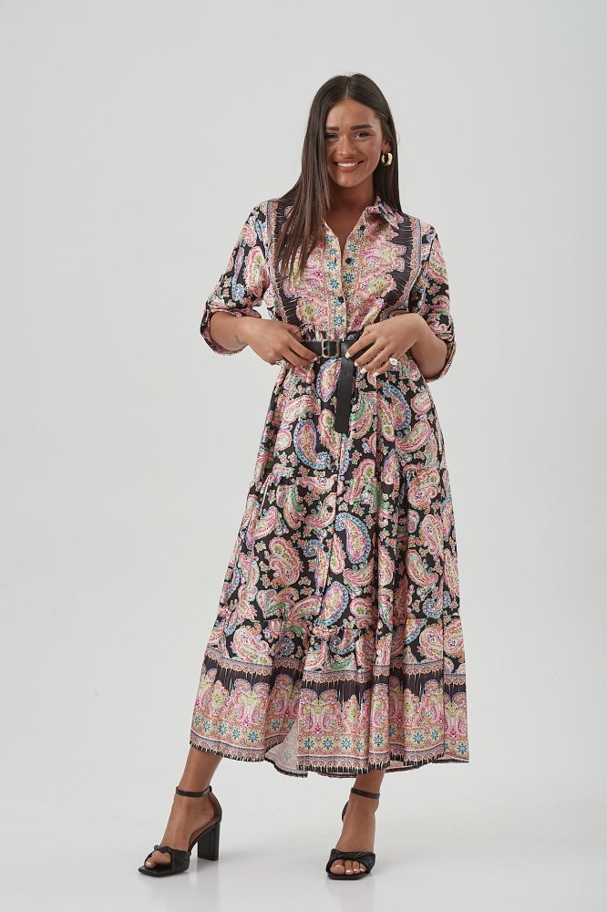 Φόρεμα Μάξι Με Λαχούρ