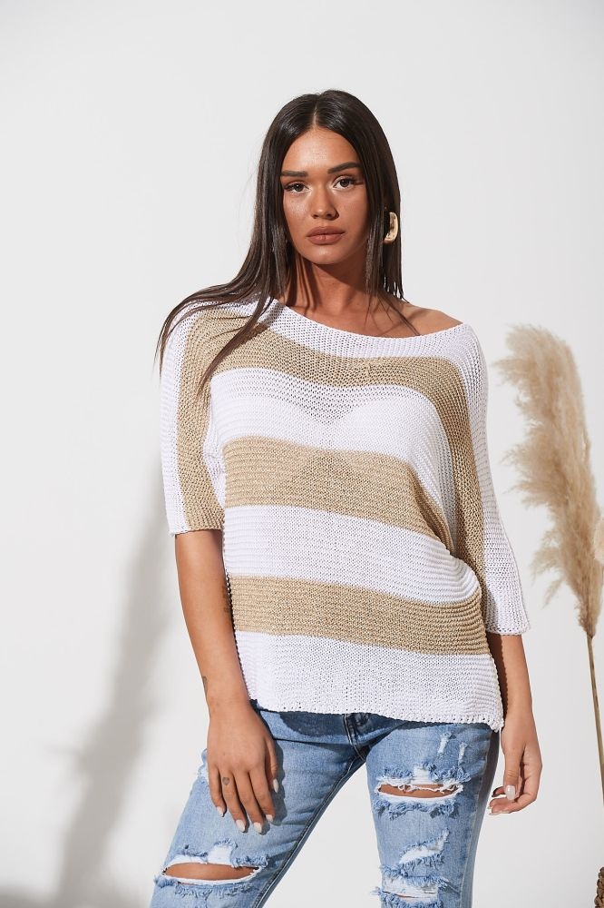 Πλεχτό Λούρεξ Ριγέ