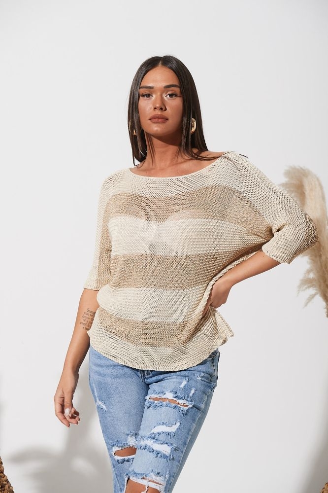 Πλεχτό Λούρεξ Ριγέ