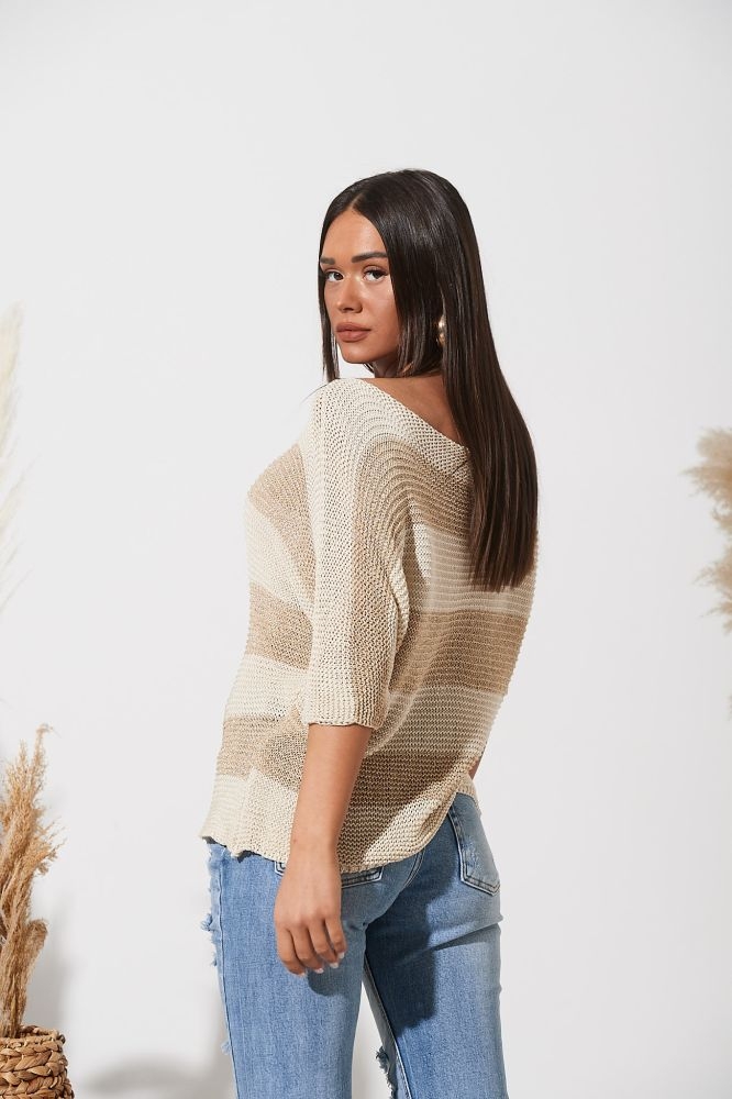 Πλεχτό Λούρεξ Ριγέ