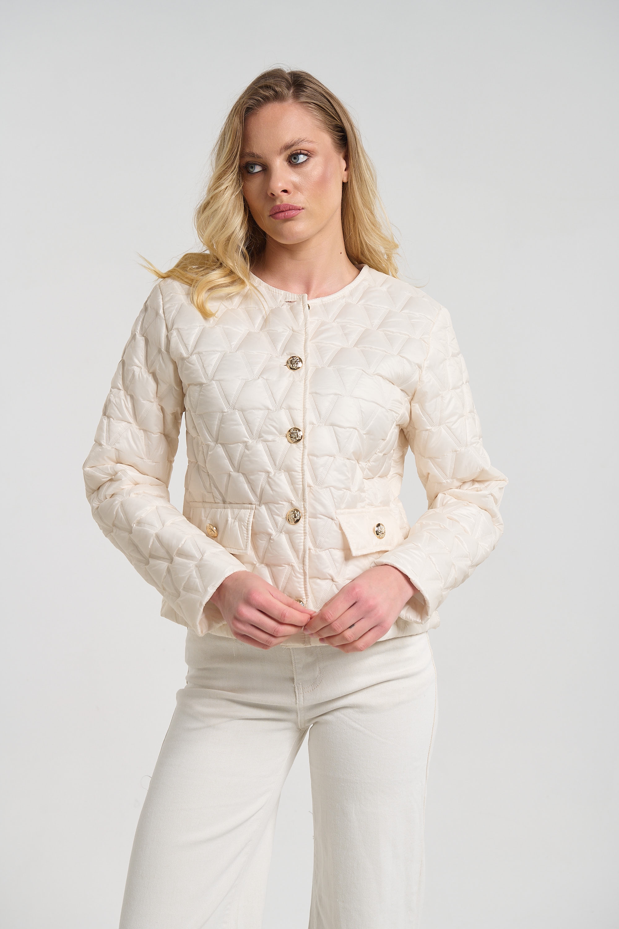 Μπουφάν Καπιτονέ Με Χρυσά Κουμπιά