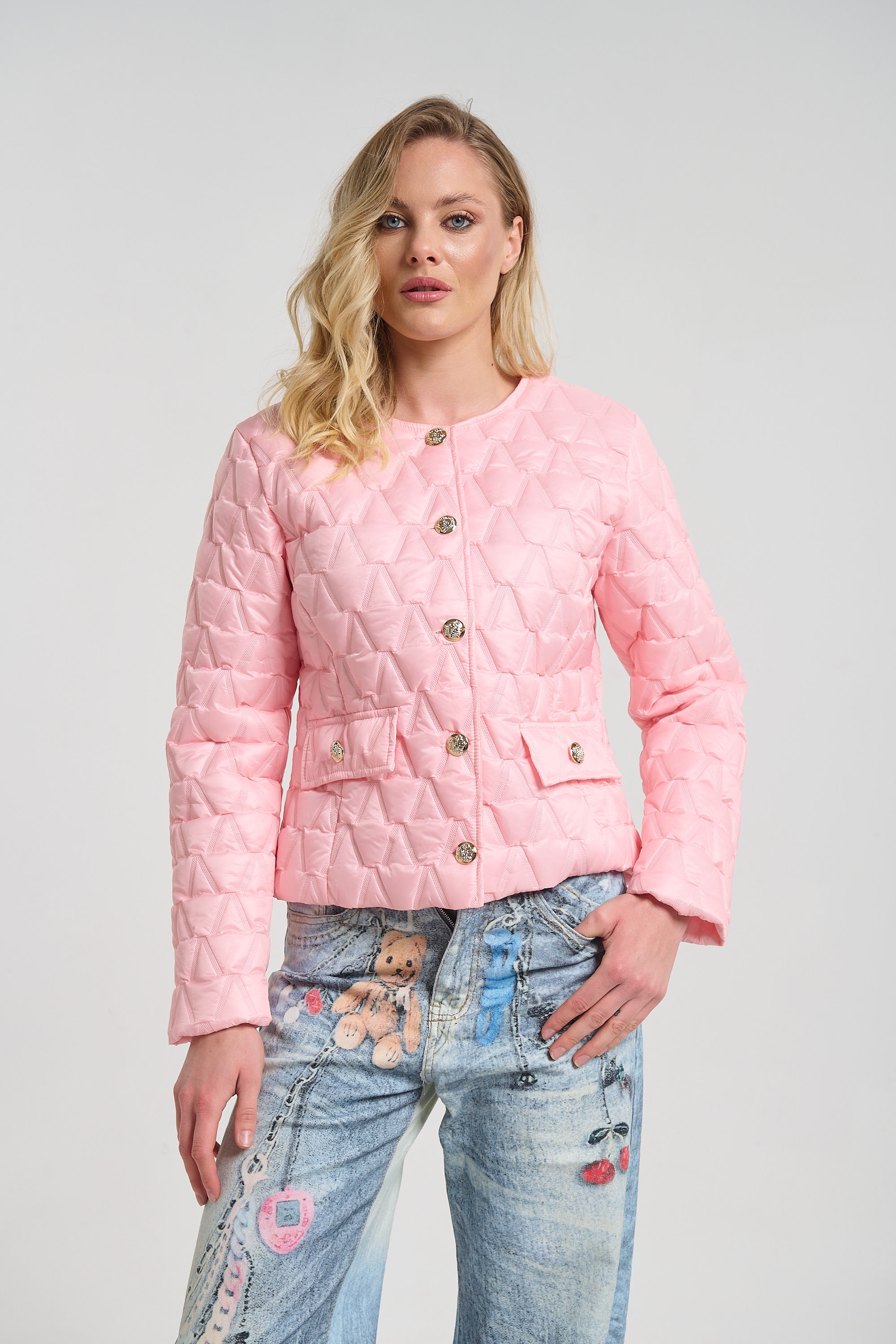 Μπουφάν Καπιτονέ Με Χρυσά Κουμπιά