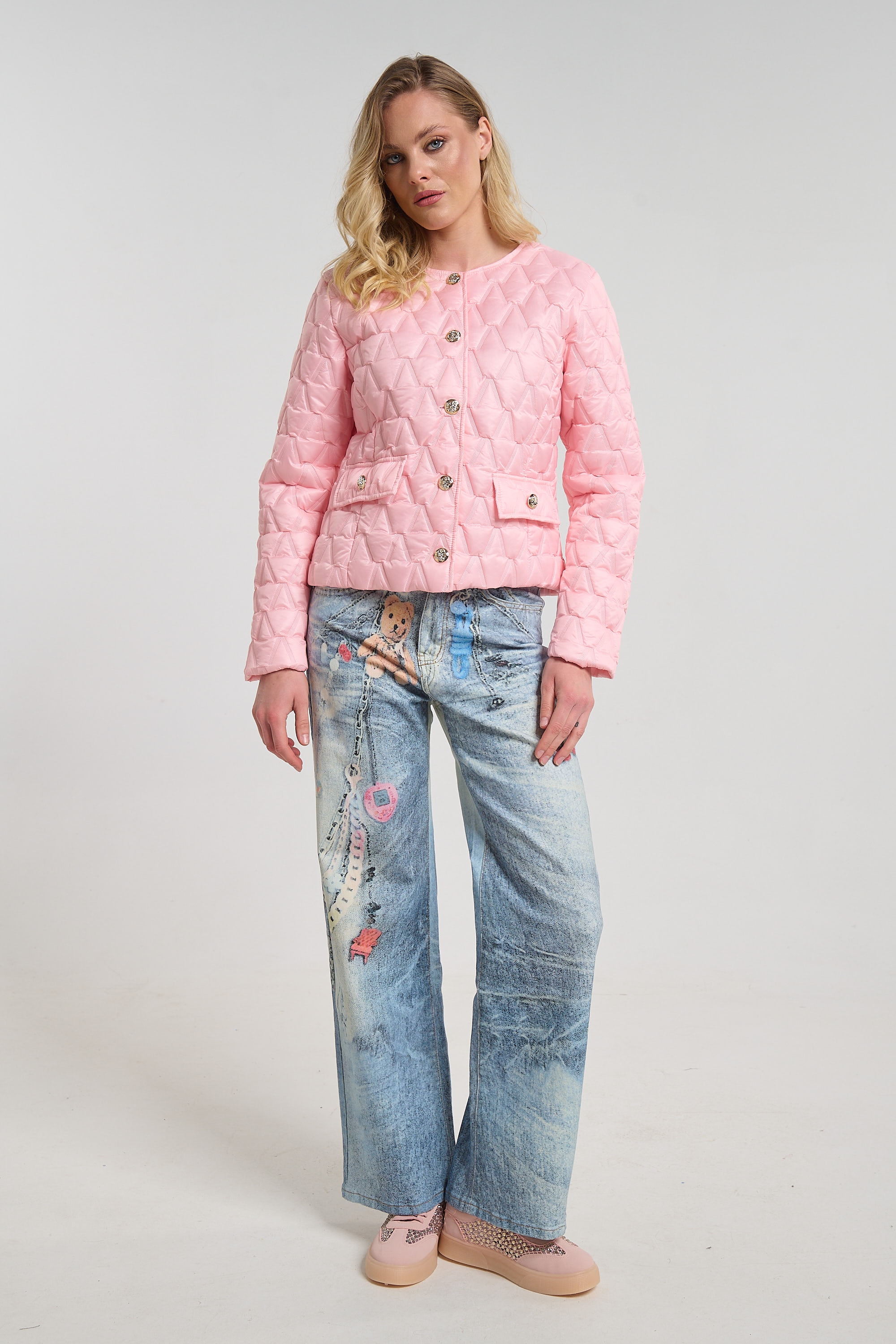 Μπουφάν Καπιτονέ Με Χρυσά Κουμπιά